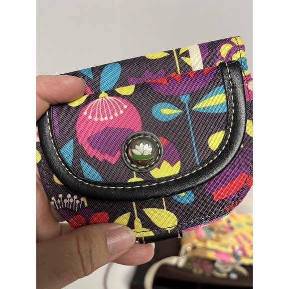 Lily Bloom Crossbody Purse & Change Purse - mulitcolored with black strap - Picture 12 of 16